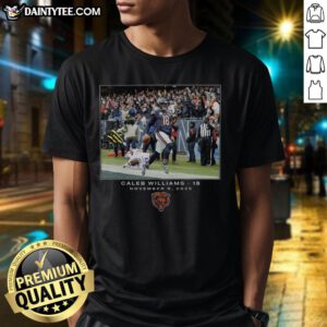 Caleb Williams Chicago Bears NFL Flash Features Week 10 T-Shirt showcasing vibrant team colors and player graphics.