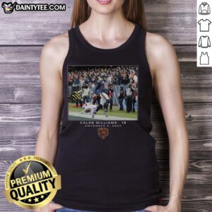 Awesome Caleb Williams Chicago Bears NFL Week 10 tank top showcasing vibrant team colors and stylish design.