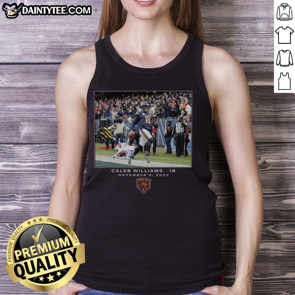 Awesome Caleb Williams Chicago Bears NFL Week 10 tank top showcasing vibrant team colors and stylish design.