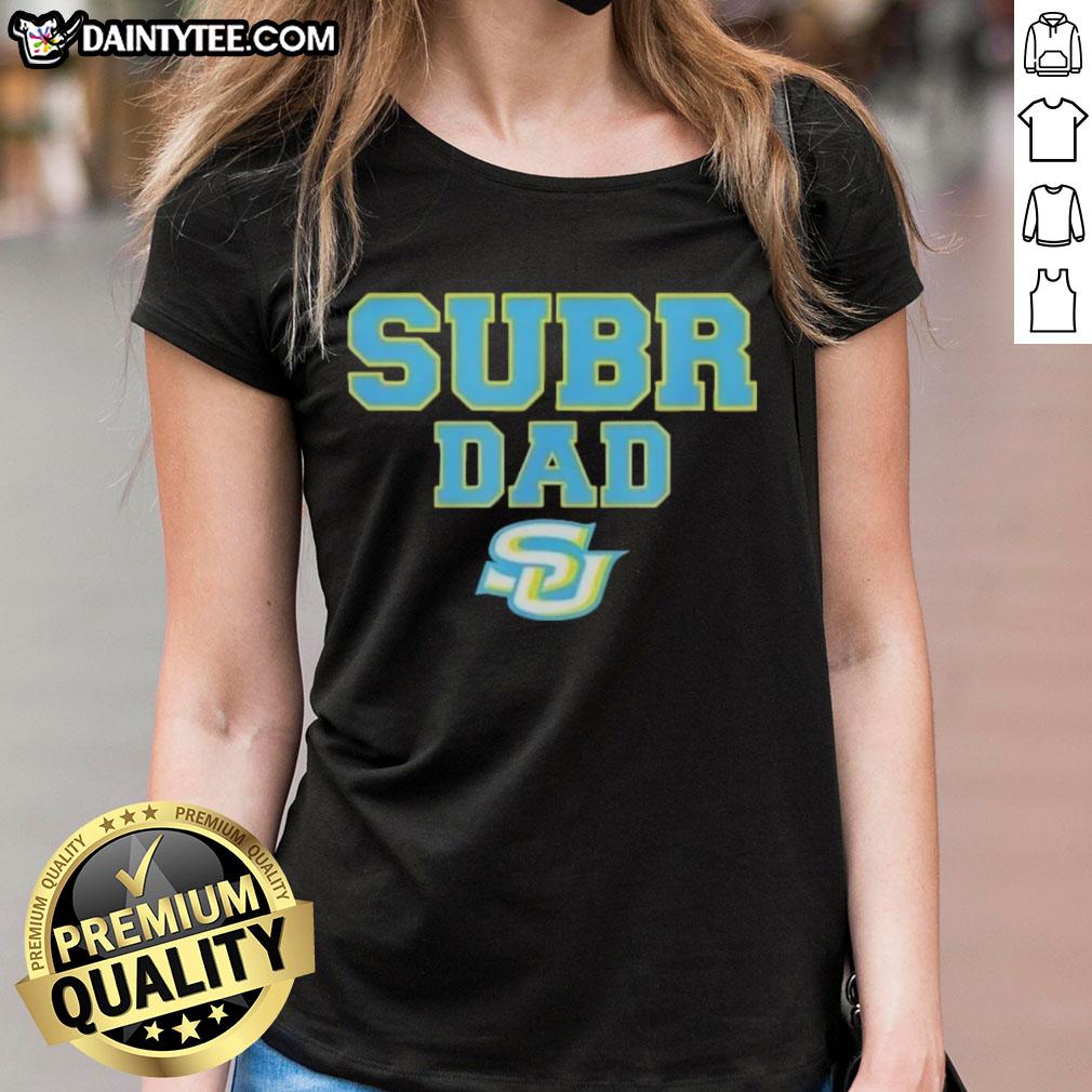 Southern University Jaguars Dad logo on a stylish ladies tee, perfect for campus pride and comfortable wear.