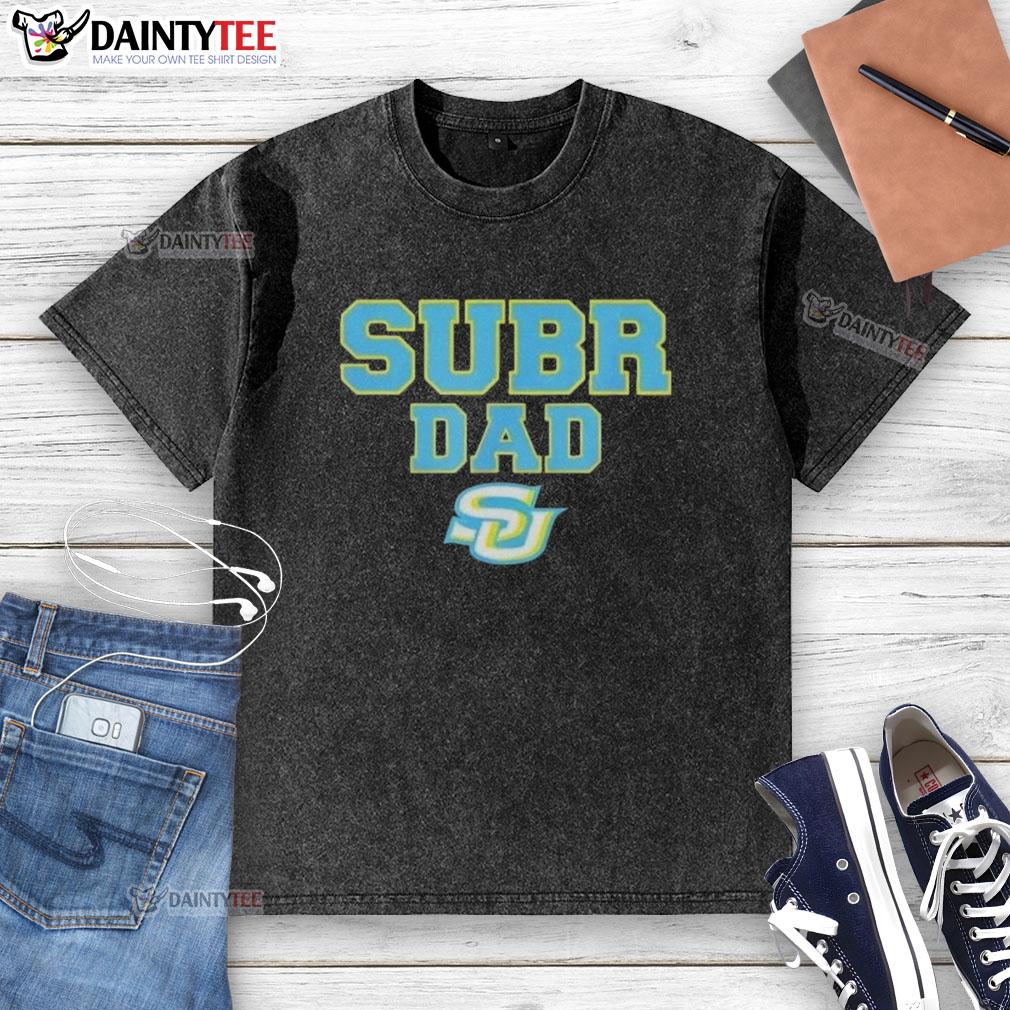 Southern University Jaguars Dad logo on a washed t-shirt, perfect for fans and alumni of Southern University.