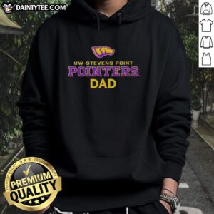 UW Stevens Point Pointers Dad logo hoodie in vibrant colors, showcasing school spirit and style for proud Pointers dads.