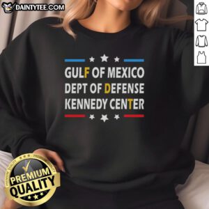 Vintage retro sweatshirt featuring the Gulf of Mexico and Department of Defense logo at the Kennedy Center.
