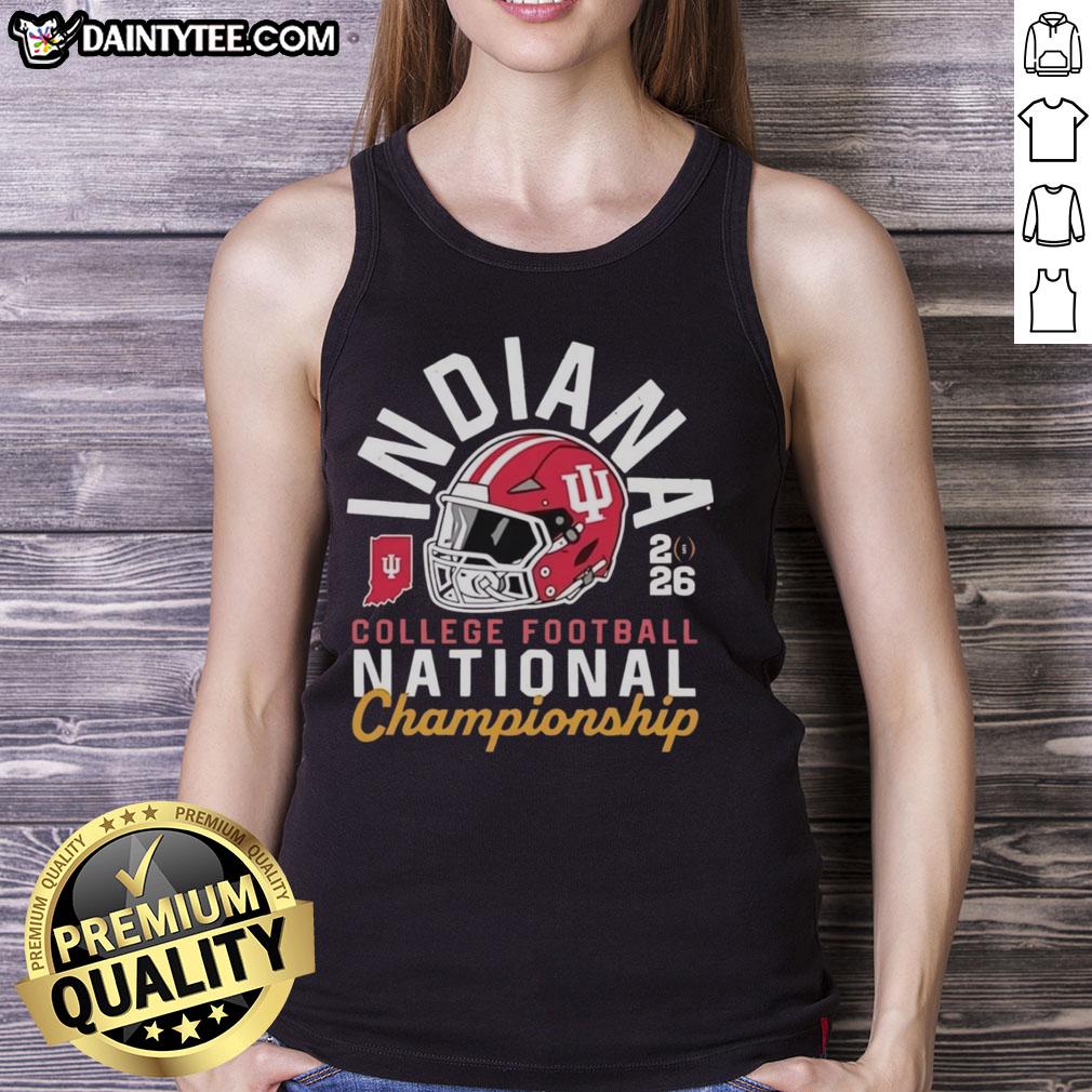 Awesome Indiana Hoosiers college football national championship 2026 helmet tank top, perfect for fans and sports enthusiasts.