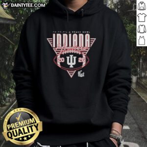 Awesome Indiana Hoosiers Football Chick-fil-A Peach Bowl 2026 hoodie featuring team colors and logo.