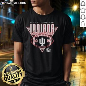 Indiana Hoosiers Football Chick-Fil-A Peach Bowl 2026 T-shirt featuring vibrant team colors and logo design.
