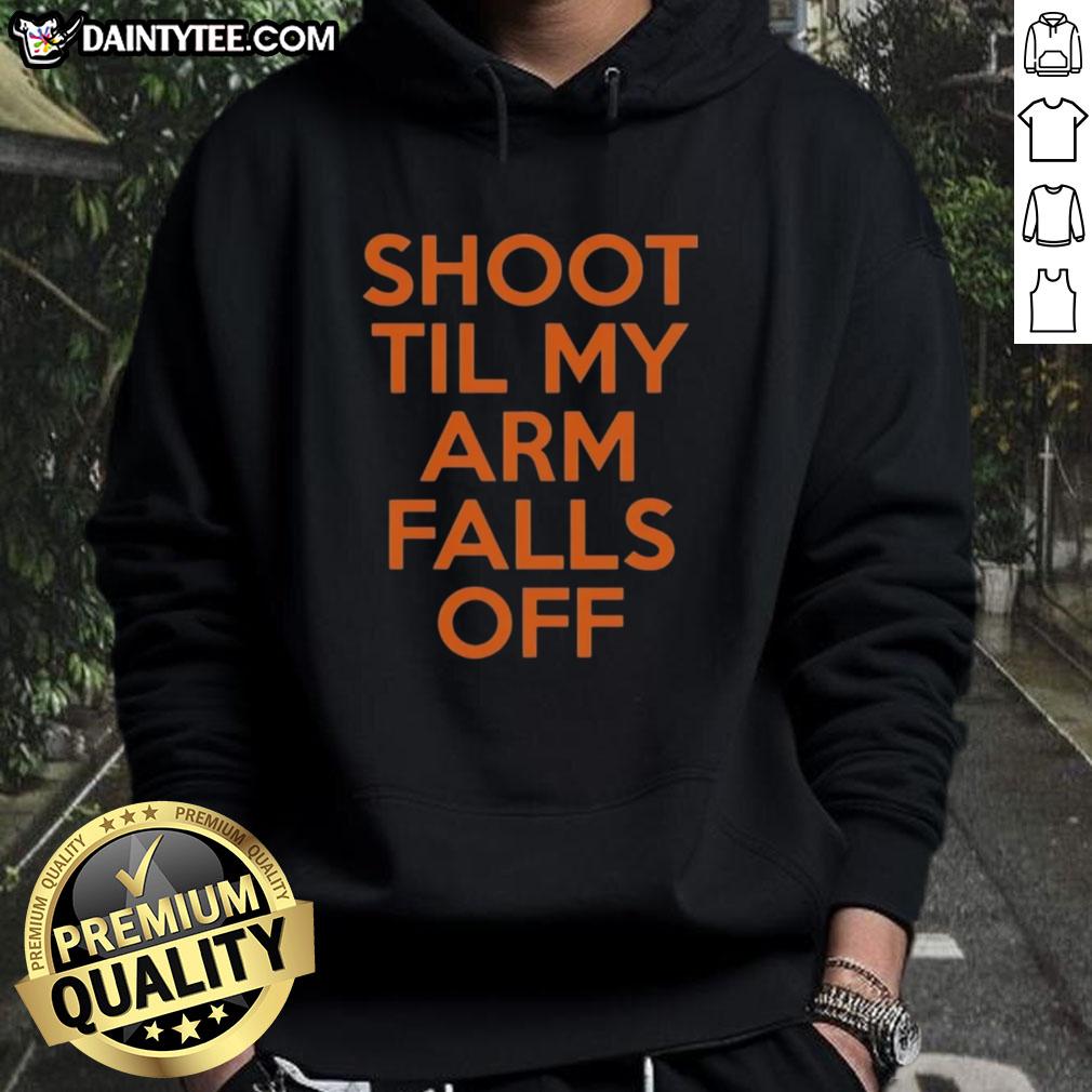 Awesome Kevin Durant Shoot Til My Arm Falls Off Hoodie featuring a stylish design perfect for basketball fans.