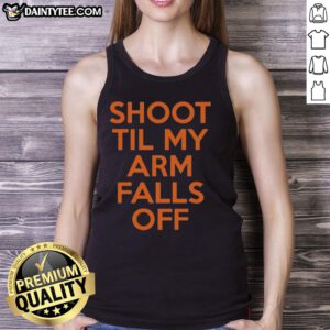 Kevin Durant shoot 'til my arm falls off tank top showcasing vibrant design for basketball fans and sports enthusiasts.