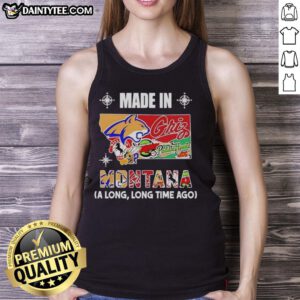 Awesome Made In Montana tank top featuring a vintage mashup logo design celebrating the state's teams and heritage.