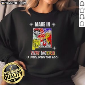 Alt Text: Awesome Made in New Mexico sweatshirt featuring a unique state mashup logo, perfect for fans of local sports teams.