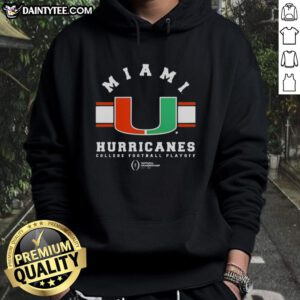 Alt Text: Miami Hurricanes College Football Playoff National Championship 2026 logo hoodie, featuring vibrant team colors and design.