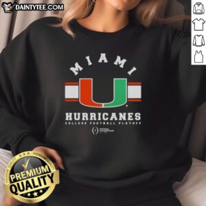 Alt Text: Awesome Miami Hurricanes College Football Playoff National Championship 2026 logo sweatshirt in vibrant colors.