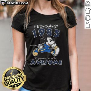 Awesome Mickey Mouse February 1985 tee celebrating 41 years of being awesome, perfect for Disney fans and collectors.