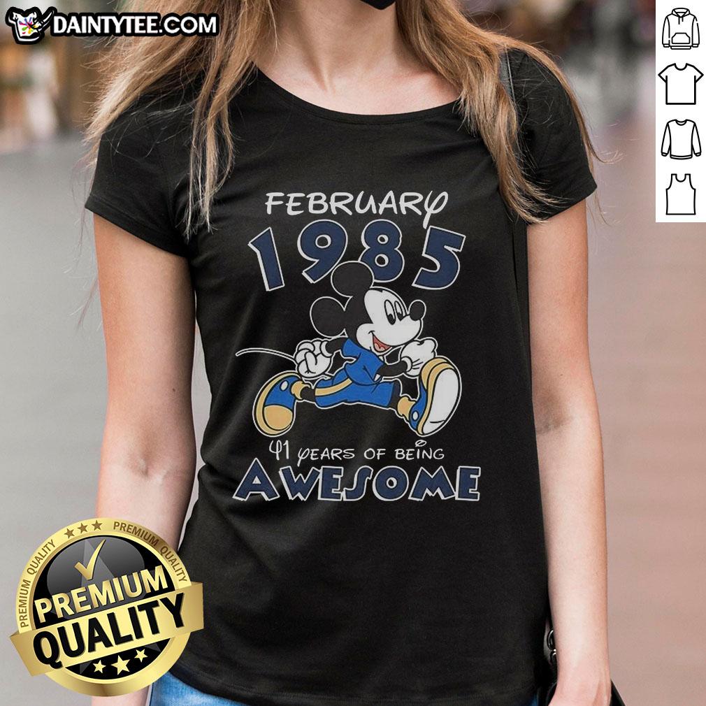 Awesome Mickey Mouse February 1985 tee celebrating 41 years of being awesome, perfect for Disney fans and collectors.