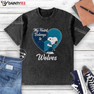 Awesome Minnesota Timberwolves X Snoopy Cartoon Valentine 2026 washed t-shirt featuring a vibrant graphic design.