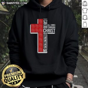 Alt Text: Oklahoma Sooners women's basketball hoodie with 'I Can Do All Things Through Christ Who Strengthens Me' design.