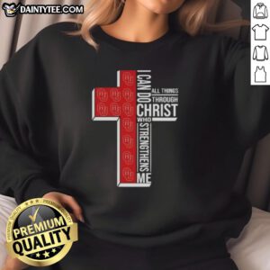 Awesome Oklahoma Sooners women's basketball sweatshirt with 'I Can Do All Things Through Christ Who Strengthens Me' design.