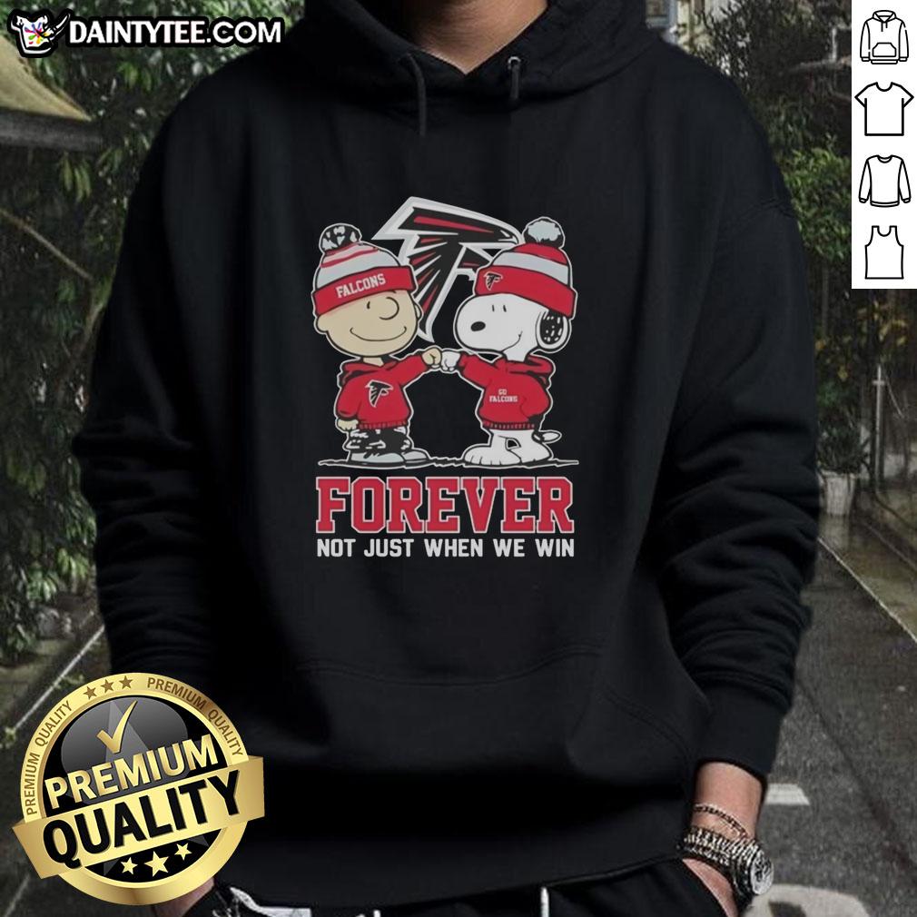 Awesome Peanut Snoopy and Charlie Brown Atlanta Falcons hoodie, celebrating fandom beyond just winning.