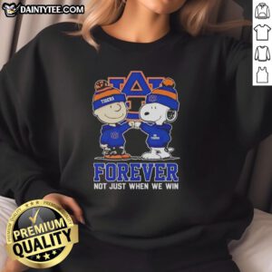 Awesome Peanut Snoopy and Charlie Brown sweatshirt for Auburn Tigers fans - Forever, not just when we win.