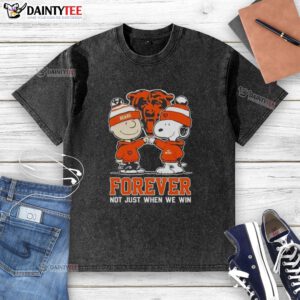 Awesome Peanut Snoopy Charlie Brown Chicago Bears Forever T-Shirt, showcasing a fun design for loyal fans.