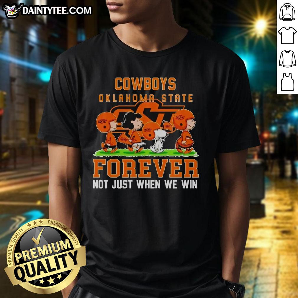 Awesome Peanuts Oklahoma State Cowboys Forever T-Shirt showcasing team pride, perfect for fans celebrating every game.