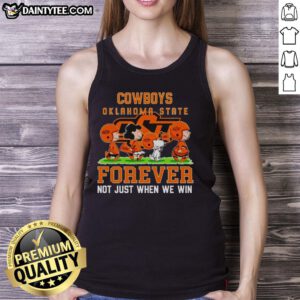 Awesome Peanuts Oklahoma State Cowboys Forever tank top, perfect for fans celebrating team spirit and pride.