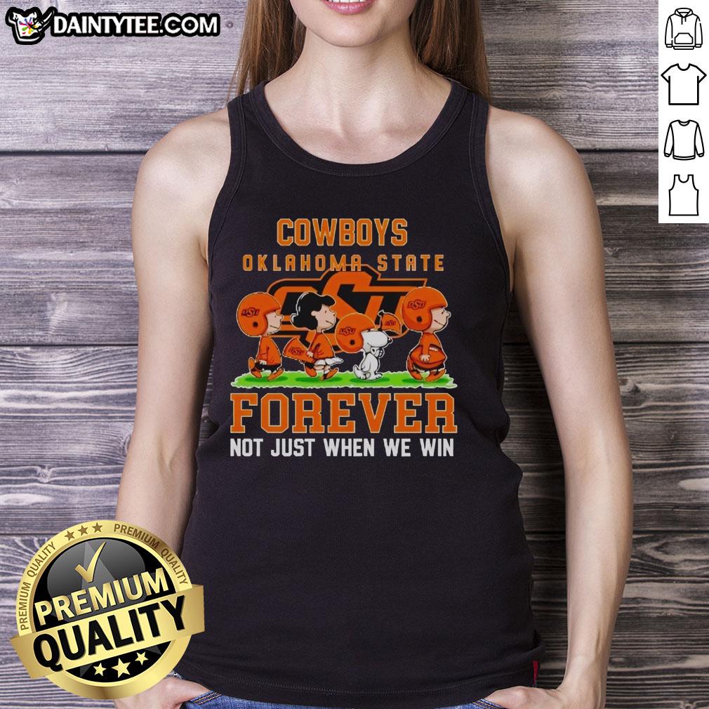 Awesome Peanuts Oklahoma State Cowboys Forever tank top, perfect for fans celebrating team spirit and pride.