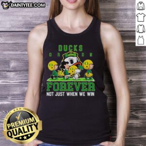 Awesome Peanuts Oregon Ducks Forever tank top featuring vibrant graphics for passionate fans, perfect for game day style.