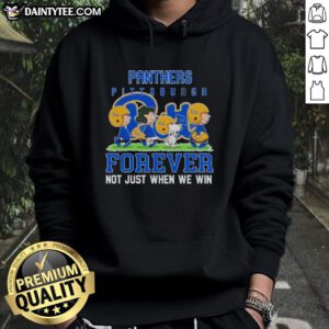 Awesome Peanuts Pitt Panthers Forever hoodie design featuring vibrant graphics and a cozy fit for fans.