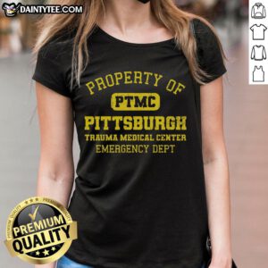 Alt Text: Awesome Pittsburgh Trauma Medical Center Ladies Tee featuring a stylish design for healthcare enthusiasts.