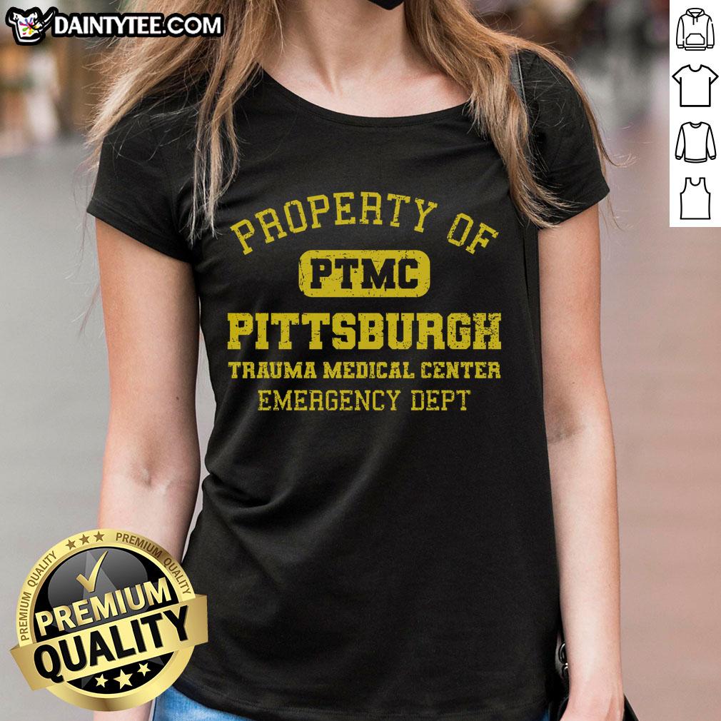 Alt Text: Awesome Pittsburgh Trauma Medical Center Ladies Tee featuring a stylish design for healthcare enthusiasts.