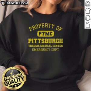 Alt Text: Awesome Pittsburgh Trauma Medical Center sweatshirt featuring a stylish design for fans and supporters.