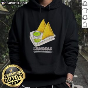Awesome Samosa Lover hoodie featuring colorful samosas, perfect for Indian snack foodies and stylish food enthusiasts.