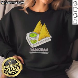 Awesome Samosa Lover sweatshirt featuring a fun design for foodie enthusiasts of Indian snack samosas.