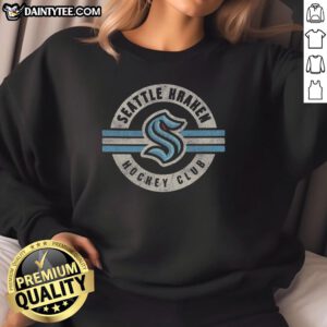 Awesome Seattle Kraken Surround Sweatshirt featuring team colors and logo, perfect for fans and chilly game days.