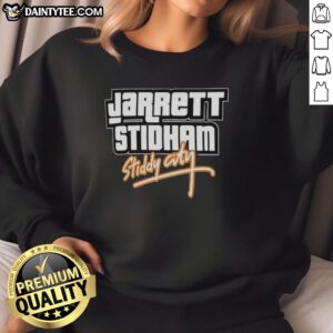 Jarrett Stidham Denver Broncos sweatshirt in GTA Vice City style, showcasing vibrant colors and retro design.