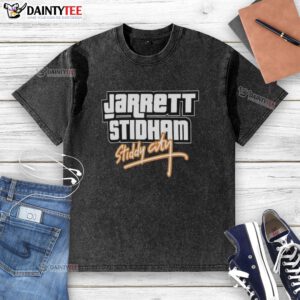 Awesome Stiddy City GTA Vice City Style Jarrett Stidham Denver Broncos washed t-shirt featuring retro graphics.