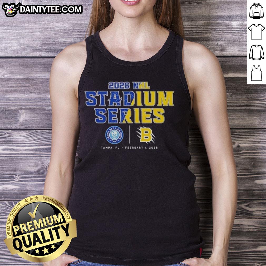 Awesome Tampa Bay Lightning 2026 Stadium Series match-up tank top featuring team colors and logo, perfect for fans.