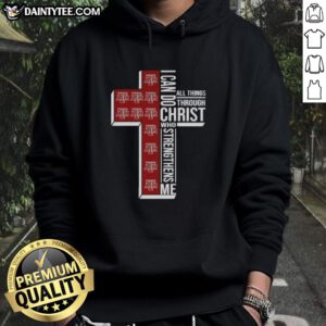 Alt Text: Texas A&M Aggies women's basketball hoodie with 'I Can Do All Things Through Christ Strengthens Me' design.