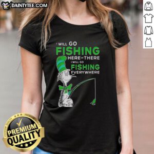 Awesome Cat in the Hat fishing tee for ladies, featuring a playful design and vibrant colors, perfect for outdoor adventures.