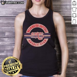 Vintage Washington Capitals tank top featuring a stylish surround design, perfect for fans and summer wear.