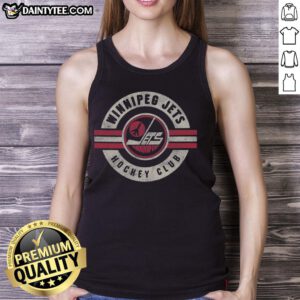 Vintage Winnipeg Jets tank top featuring retro logo and design, perfect for hockey fans and summer wear.