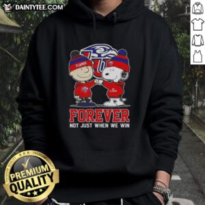 Cute Peanut Snoopy and Charlie Brown hoodie with 'Liberty Flames Forever' design, perfect for fans and cozy wear.