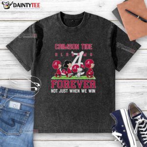 Cute Peanuts Alabama Crimson Tide Forever t-shirt, featuring a stylish design perfect for fans celebrating any game day.