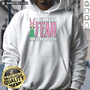 Good Bob's Burgers Louise 'I Smell Fear On You' hoodie featuring vibrant colors and iconic character design.