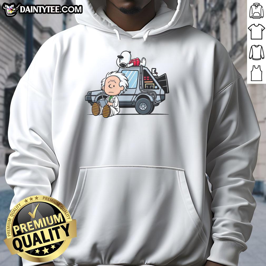 Good Brown To The Future Hoodie featuring a stylish design, perfect for fans of retro fashion and pop culture.