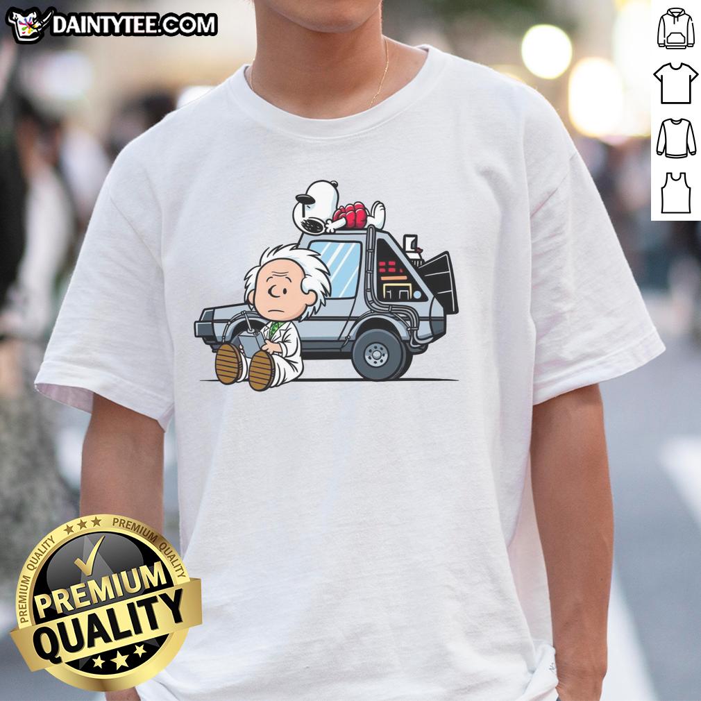 Good Brown To The Future T-Shirt featuring a retro design with vibrant colors, perfect for casual wear and fans of science fiction.