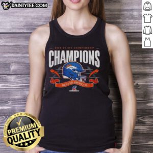 Good Denver Broncos AFC Championship Champions 2025-26 Big Helmet Center Tank Top showcasing team pride and style.