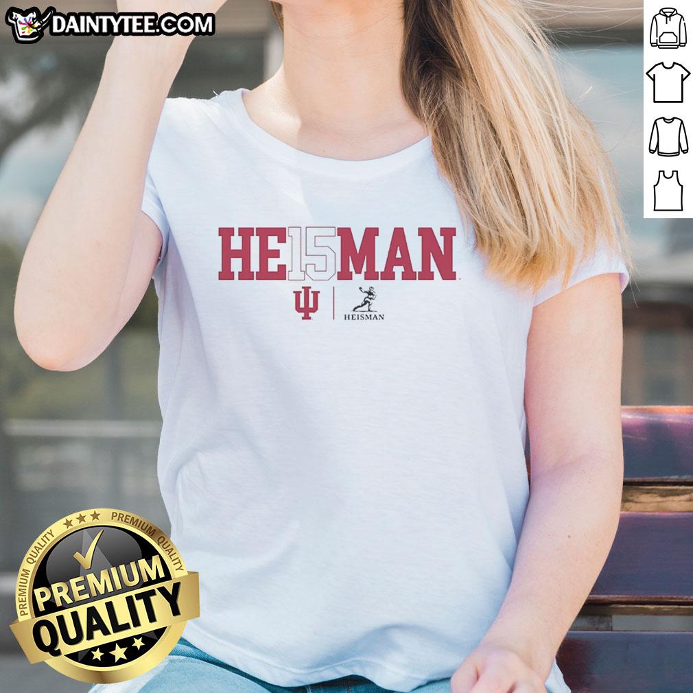 Good Fernando Mendoza Indiana Hoosiers unisex 2025 Heisman Trophy winner ladies tee with vibrant team colors and design.
