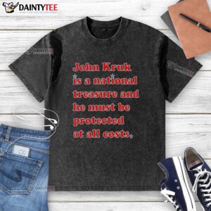 Good John Kruk is a national treasure washed t-shirt featuring a vintage-style design celebrating the baseball legend.